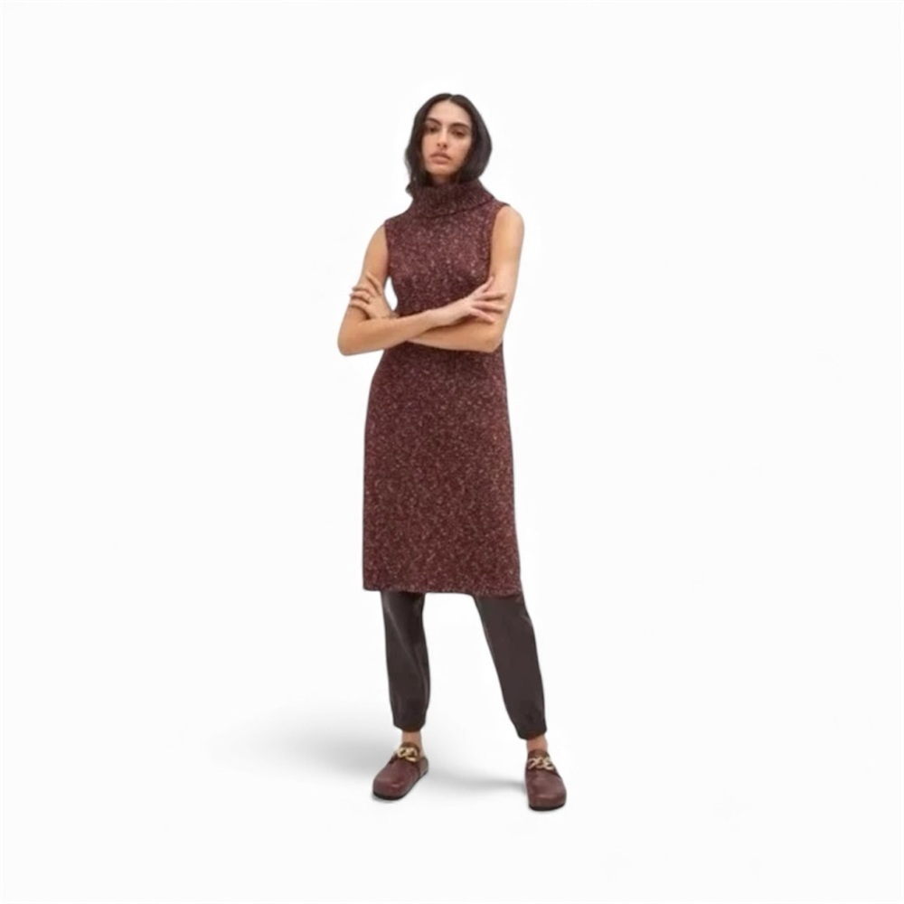 Anthropologie Sleeveless Maroon Midi Dress